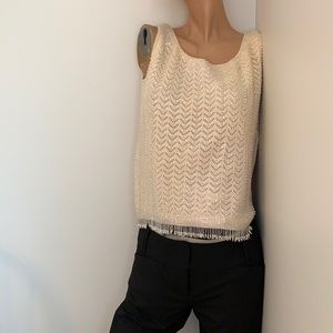 Vintage Cyn Les 100% Wool Hand Beaded Sweater